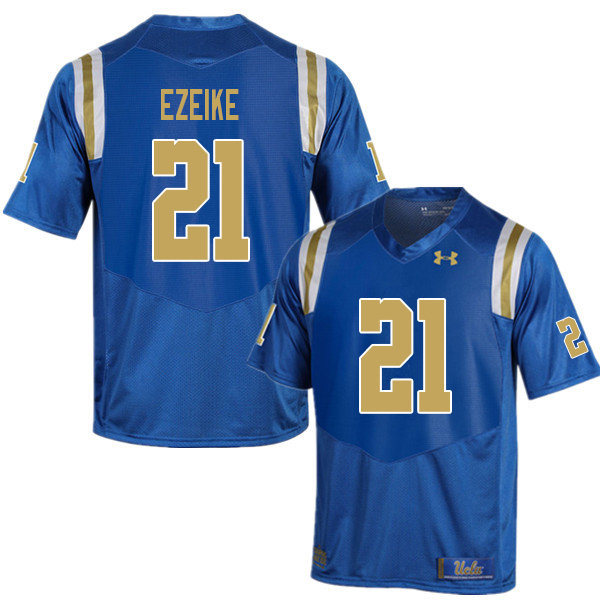 Men #21 Michael Ezeike UCLA Bruins College Football Jerseys Sale-Blue